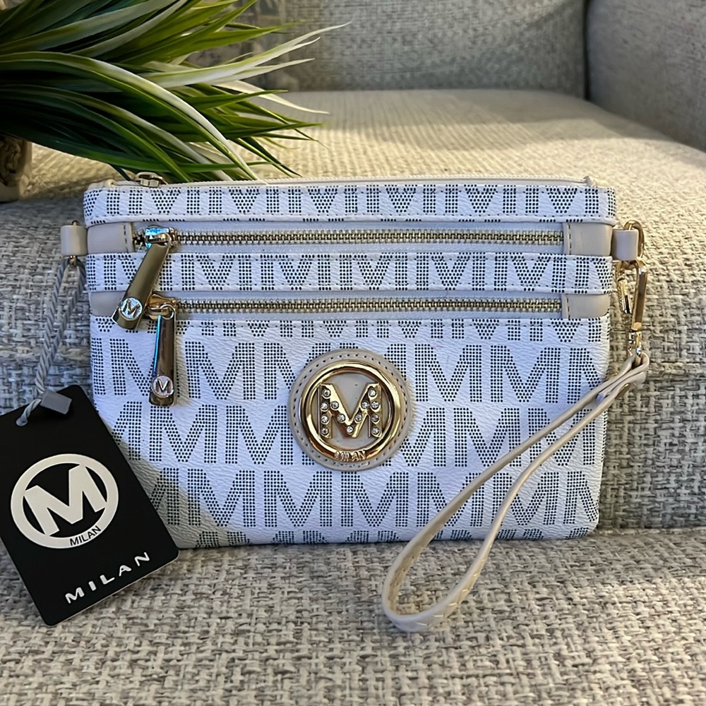 NWT MILAN Monogram Wristlet Wallet
